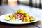 seared tuna steak with diced avocado and mango salsa