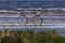 Seascape with bike on costline