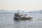 Seascape and Boats on the Marmara Sea at summer season in Istanbul City