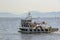 Seascape and Boats on the Marmara Sea at summer season in Istanbul City