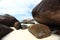 Seascape with boulders