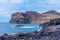 Seascape of Capelinhos volcano at Faial island, Azores, Portugal