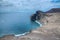 Seascape of Capelinhos volcano at Faial island, Azores, Portugal