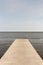 Seascape of Cement Bridge on the way to private harbor in Thailand.