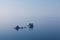 Seascape, church on the island in Petrovac