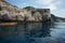 Seascape, cliffs and beaches on the island of Paxi, Greece