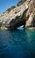 Seascape, cliffs and beaches on the island of Paxi, Greece