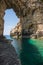 Seascape, cliffs and beaches on the island of Paxi, Greece