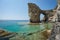 Seascape, cliffs and beaches on the island of Paxi, Greece