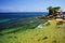 Seascape at coast of spanish city Santander, the Bay of Biscay, Atlantic Ocean, Spain