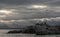 Seascape. The colony of seals Cape Fur Seals on the island.