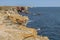 Seascape. The colored rock massifs in Tyulenovo, Northern Black Sea coast, Bulgaria.