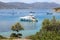 Seascape cost of the Poros island, Love bay, Greece, June 10th, 2018.