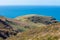 Seascape in early spring. Rocky steep seashore