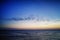 Seascape at Evening from Yongan Fish Harbor in Xinwu District, Taoyuan, Taiwan.