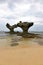 Seascape of heart rock in kouri jima