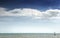 Seascape image of wind turbines out to see shot in england