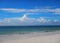 Seascape at Indian ocean, clear blue water, and blue sky