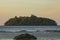 Seascape and jungle at sunset, Pulau Seulako Island, Indonesia