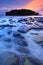 Seascape of Klong muang beach at sunset, Krabi, Thailand