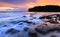 Seascape of Klong muang beach at sunset, Krabi, Thailand