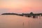 Seascape of Koh Klang island at sunset.