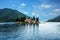 Seascape Monastery on the island in Perast, Montenegro.