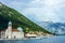 Seascape, Monastery on the island in Perast, Montenegro.