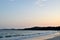 Seascape and Mountain on the beach