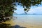 seascape with mountain and tree at ocean. Koh Chang island, Thailand.