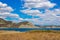 Seascape. Mountains and sea in the Bolshoi Utrish nature reserve.