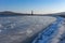 Seascape overlooking The Tokarev lighthouse against the blue sky