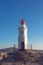 Seascape overlooking The Tokarev lighthouse against the blue sky