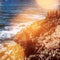 seascape paradise - travel, seascape, vacation and summer holidays concept