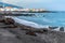 Seascape at Playa Chica Beach in Puerto de la Cruz in the Canary Islands