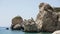 Seascape rocks rocks in the sea in Cyprus