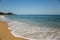 Seascape of San Pancho Beach with dad