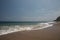 Seascape of San Pancho Beach with dad