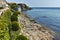 Seascape of Sozopol town and black sea, Bulgaria