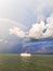 seascape storm rainbow