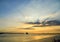 Seascape at sunset in Manila Bay, Philippines