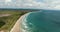 Seascape with tropical sandy beach. Borneo, Malaysia.