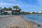 Seascape. View on the city beach. Ayia Napa. Cyprus