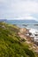 Seascape view of False Bay coastline in Cape Town