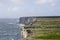 Seascape view of the the rugged cliffs of Inishmore, in Western Ireland