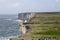 Seascape view of the the rugged cliffs of Inishmore, in Western Ireland