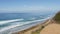 Seascape vista point, Del Mar Torrey Pines, California coast USA. Ocean tide, blue sea wave overlook