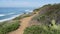 Seascape vista point, Del Mar Torrey Pines, California coast USA. Ocean tide, blue sea wave overlook