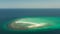 Seascape, white sand island..Atoll near the island of Camiguin, Philippines, aerial view.