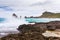 Seascape on a windy day at Pointe des Chateaux in Guadeloupe